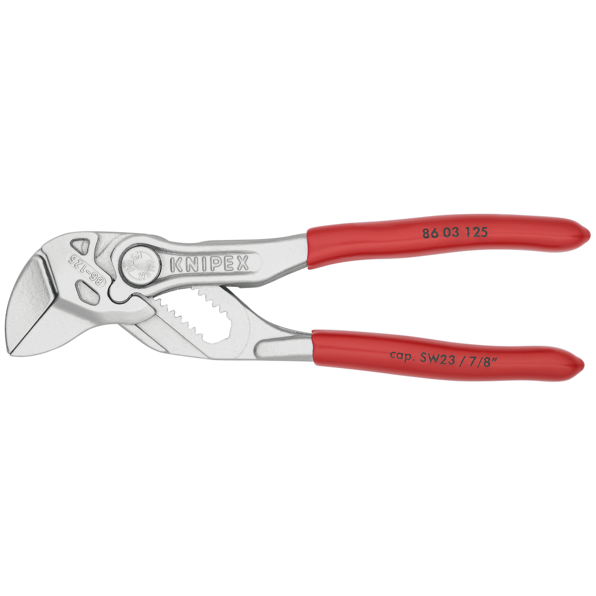 Knipex Mini Pliers Wrench — 5in., Adjustable, Chrome Vanadium Steel, Model# 86 03 125 SBA